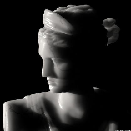 computer generated image of statue