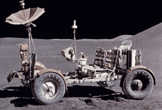lunar rover on the moon