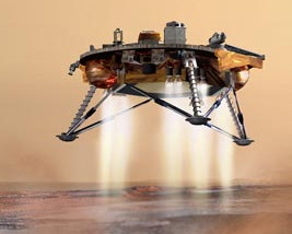 picture of Phoenix landing on Mars