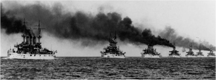 photo of the Great White Fleet