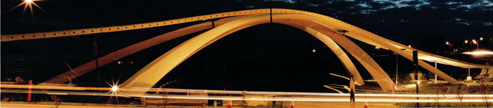 photo of bridge designed by
   Leonardo da Vinci
